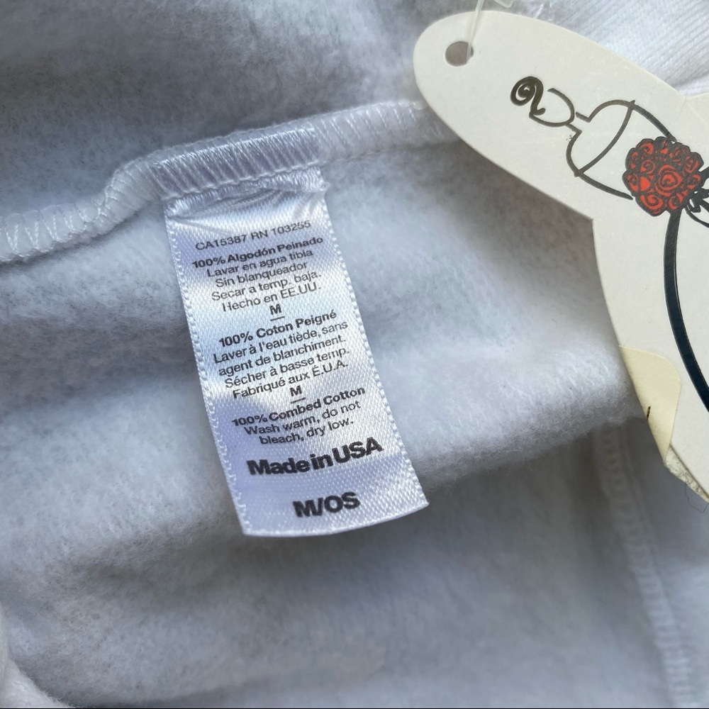 “Bride to Be” Rhinestone White Drawstring Sweat Pants - Picture 5 of 6